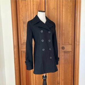 Gap Black Wool Winter Coat, Size S